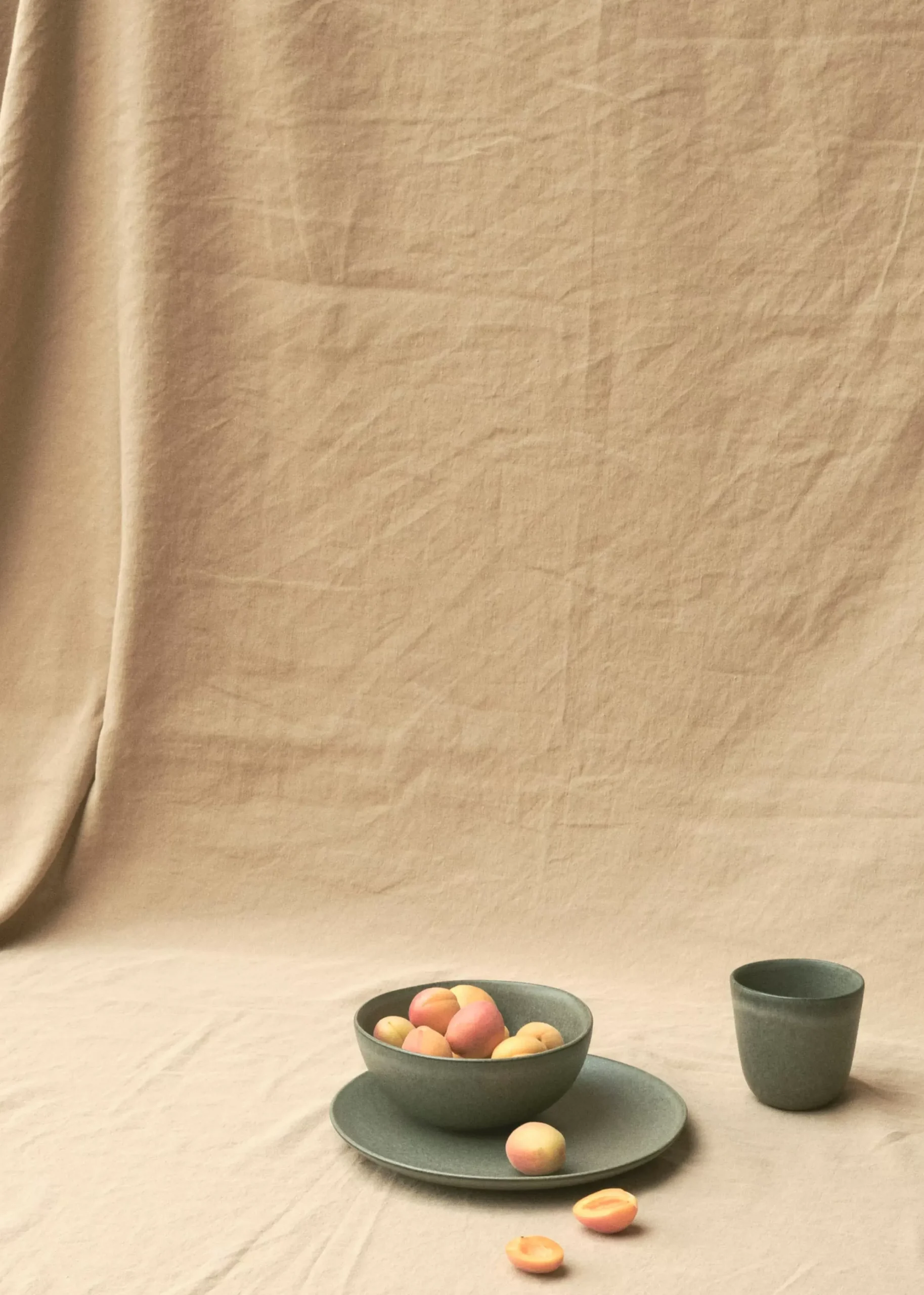 Klitmoller Collective Keramik-Medium bowl 16 cm - Turqouise Concrete