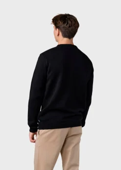 Klitmoller Collective Strick-Mens basic cotton knit - Black