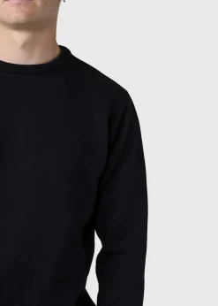Klitmoller Collective Strick-Mens basic cotton knit - Black