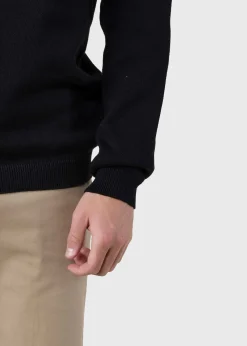 Klitmoller Collective Strick-Mens basic cotton knit - Black