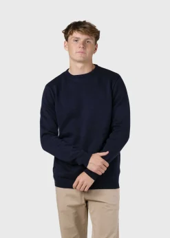 Klitmoller Collective Strick-Mens basic cotton knit - Navy Black