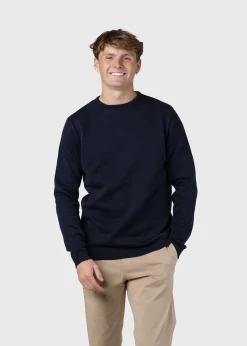 Klitmoller Collective Strick-Mens basic cotton knit - Navy Black