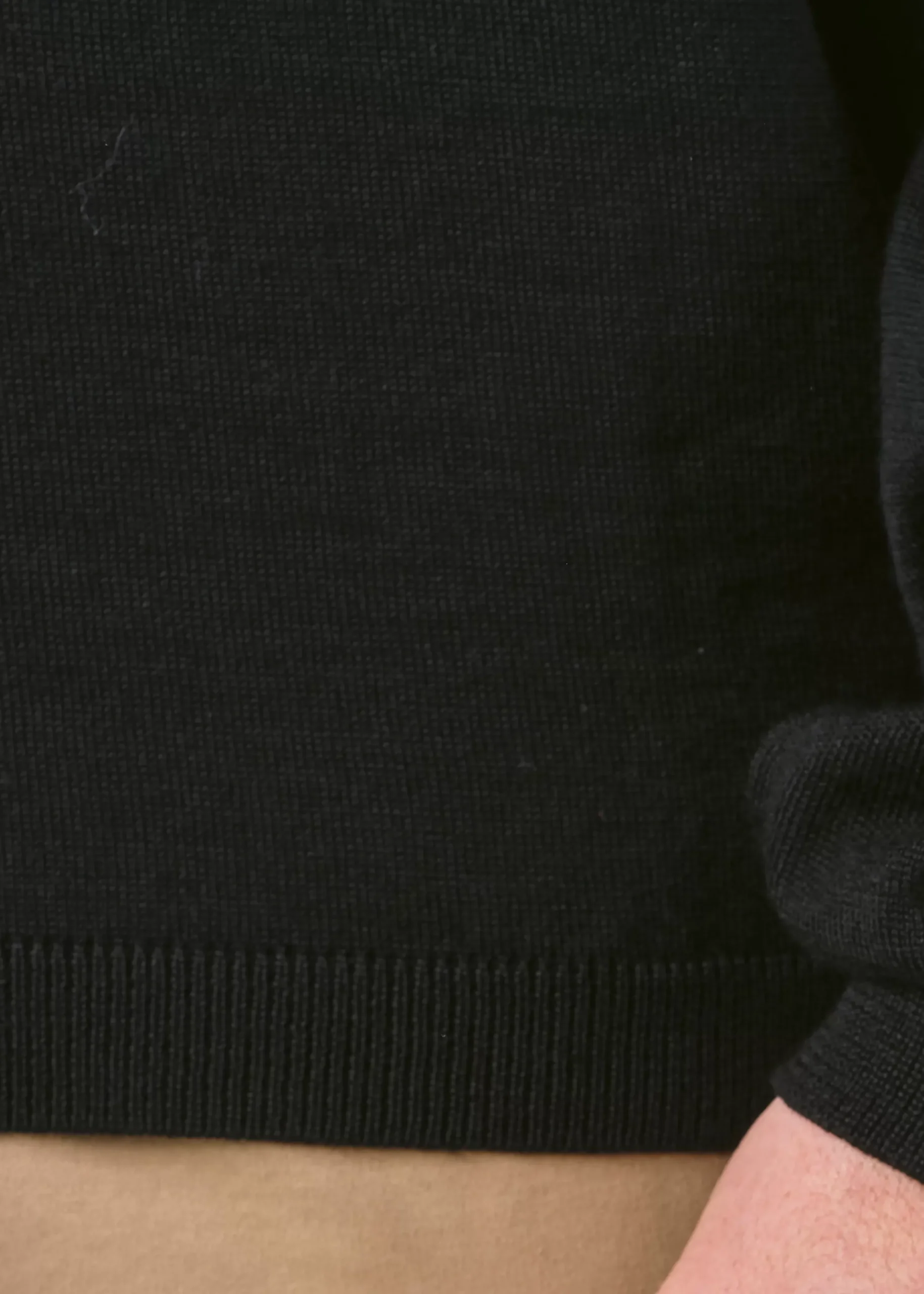 Klitmoller Collective Strick-Mens basic merino knit - Black Navy