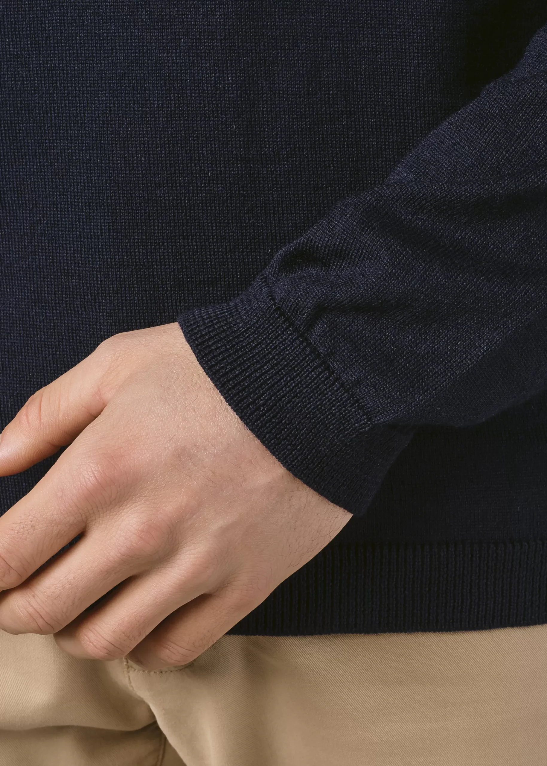Klitmoller Collective Strick-Mens basic merino knit - Navy