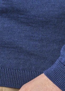 Klitmoller Collective Strick-Mens basic merino knit - Ocean Navy