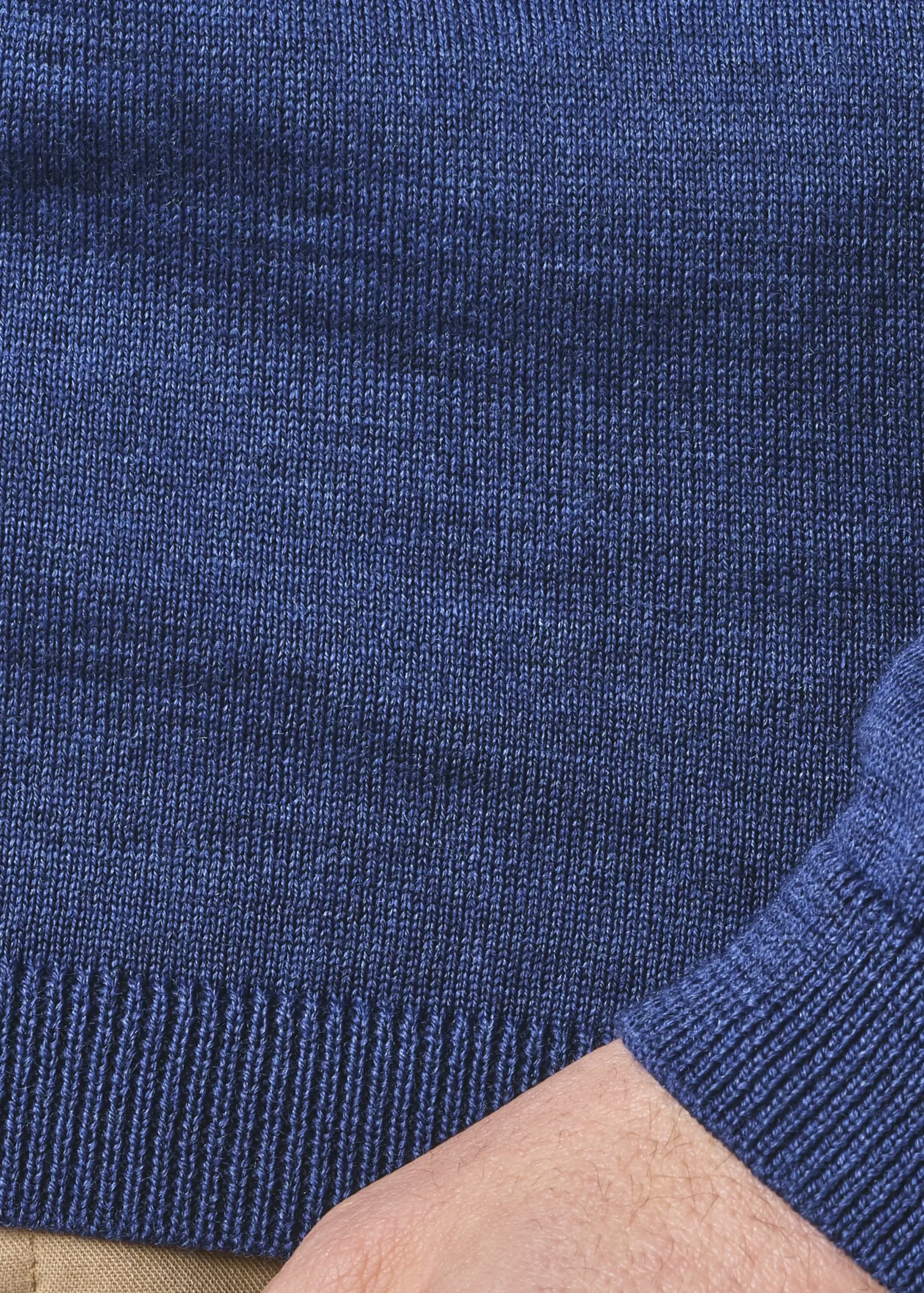 Klitmoller Collective Strick-Mens basic merino knit - Ocean Navy