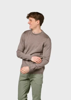 Klitmoller Collective Strick-Mens basic merino knit - Sand Navy