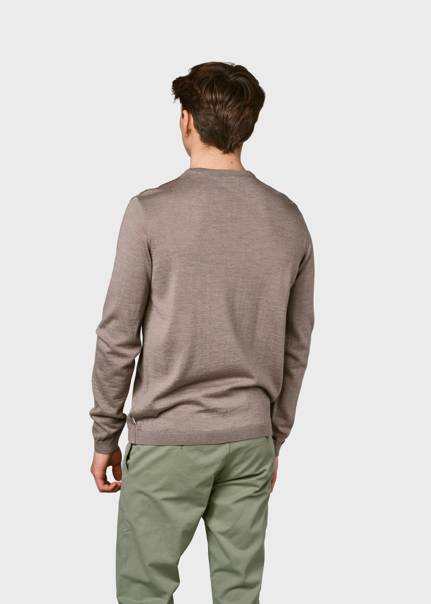 Klitmoller Collective Strick-Mens basic merino knit - Sand Navy