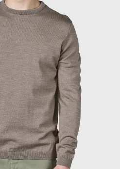 Klitmoller Collective Strick-Mens basic merino knit - Sand Navy