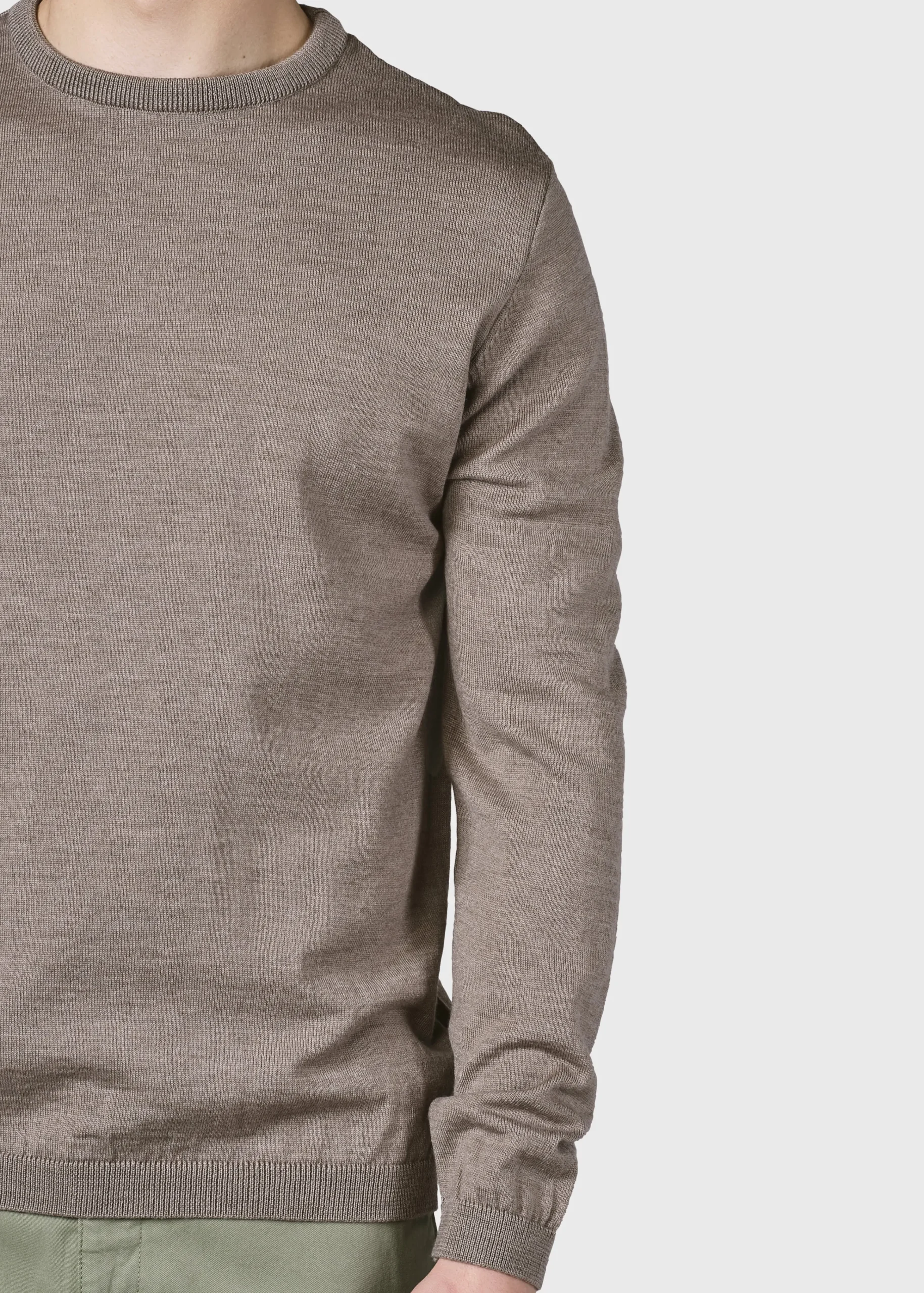 Klitmoller Collective Strick-Mens basic merino knit - Sand Navy