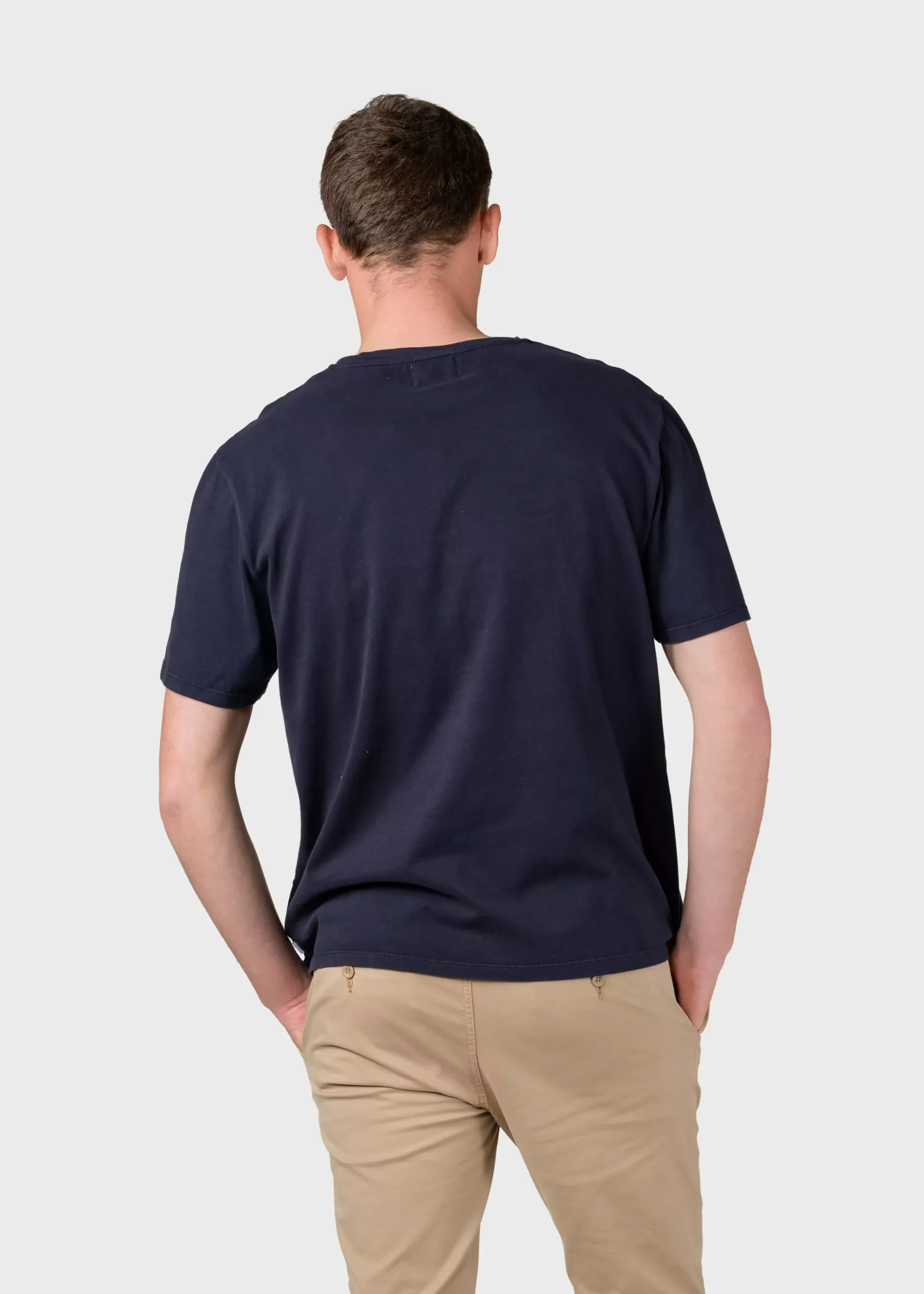 Klitmoller Collective T-shirts-Mens boxy tee - Navy White
