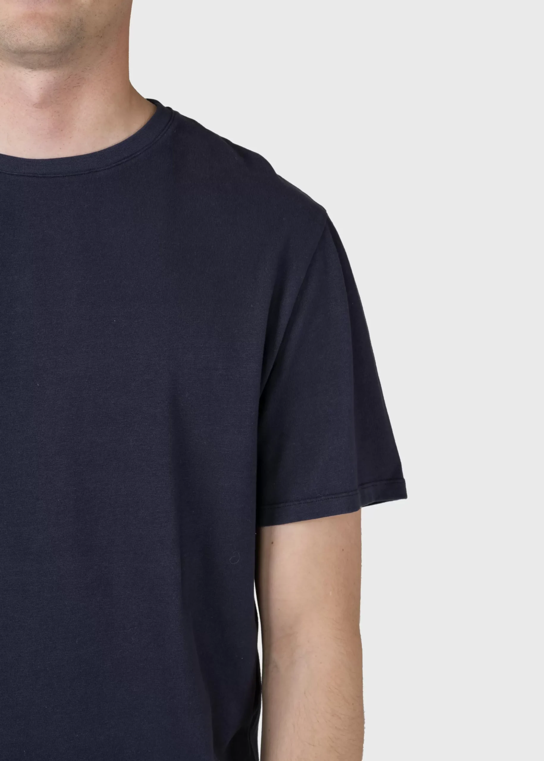 Klitmoller Collective T-shirts-Mens boxy tee - Navy White