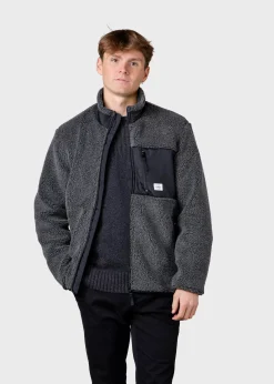 Klitmoller Collective Fleece-Mens fleece jacket - Grey Pastelgrey