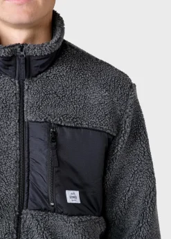 Klitmoller Collective Fleece-Mens fleece jacket - Grey Pastelgrey
