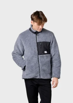 Klitmoller Collective Fleece-Mens fleece jacket - Pastel grey Pastelgrey