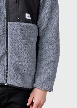 Klitmoller Collective Fleece-Mens fleece jacket - Pastel grey Pastelgrey