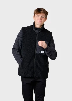 Klitmoller Collective Fleece-Mens fleece vest - Black