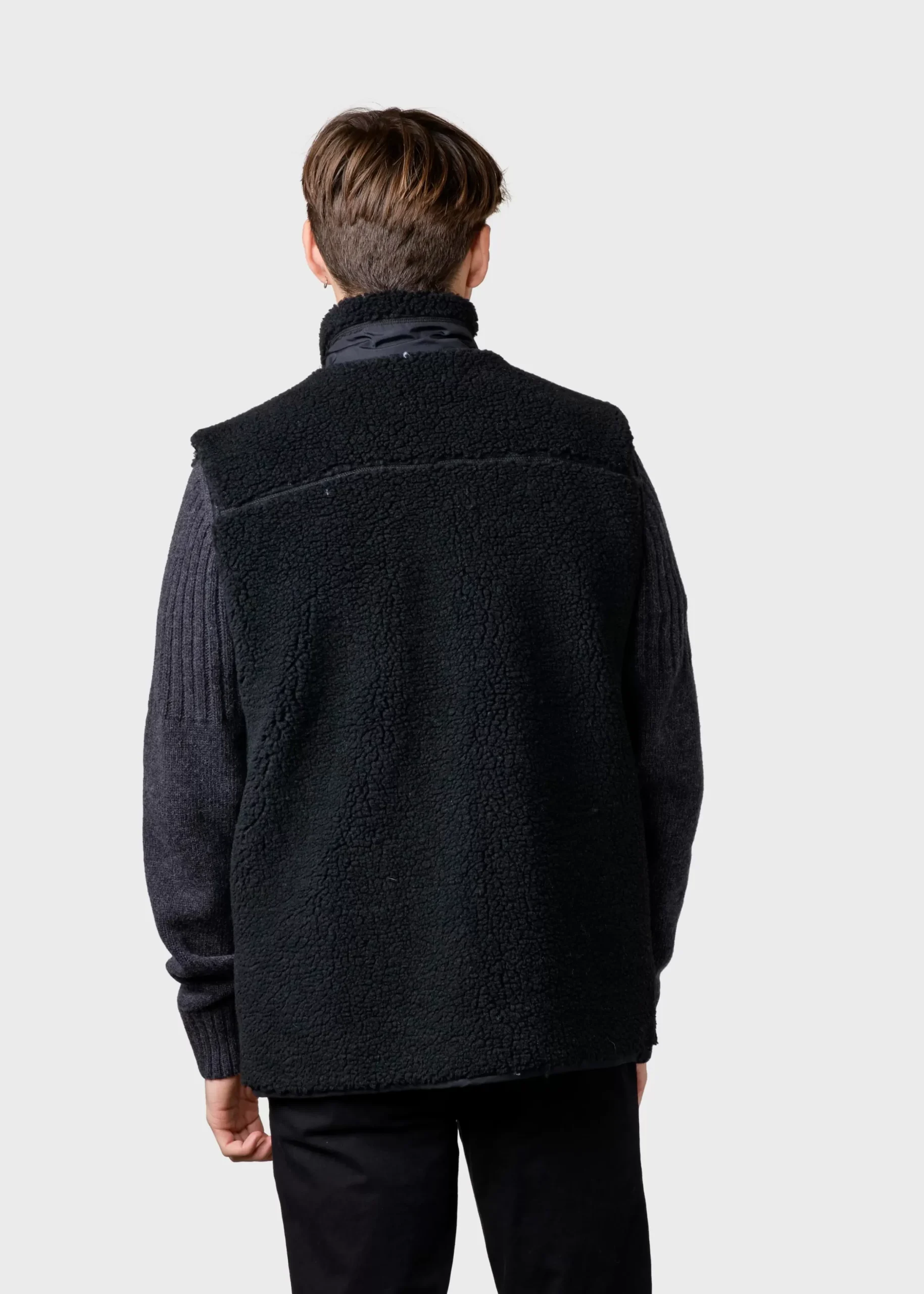 Klitmoller Collective Fleece-Mens fleece vest - Black