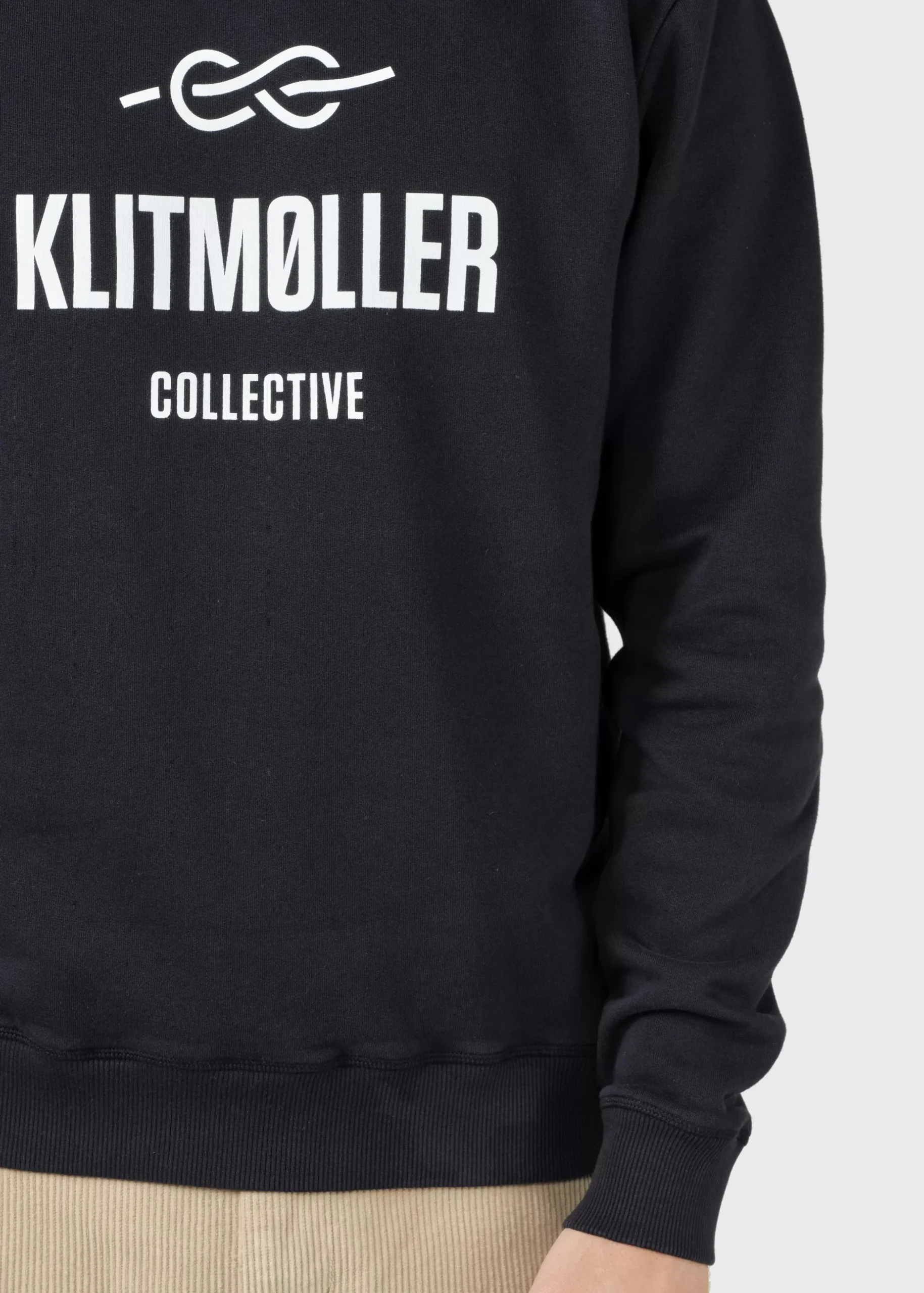 Klitmoller Collective Sweatshirts-Mens logo crew - Black Ocean