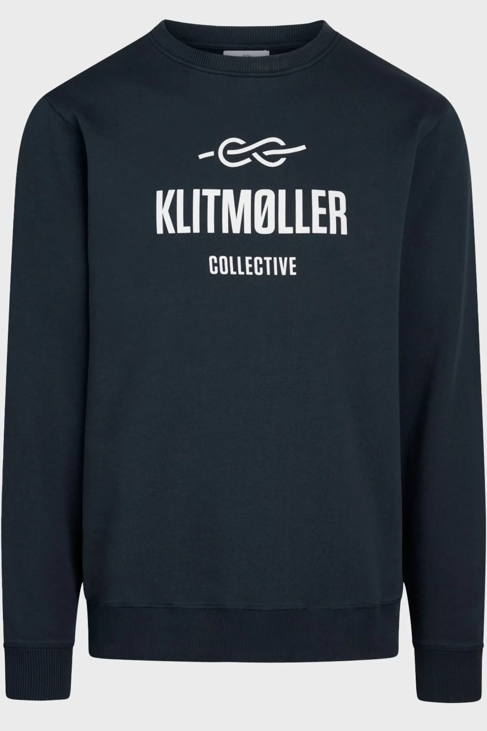 Klitmoller Collective Sweatshirts-Mens logo crew - Navy Ocean