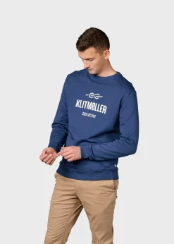Klitmoller Collective Sweatshirts-Mens logo crew - Ocean
