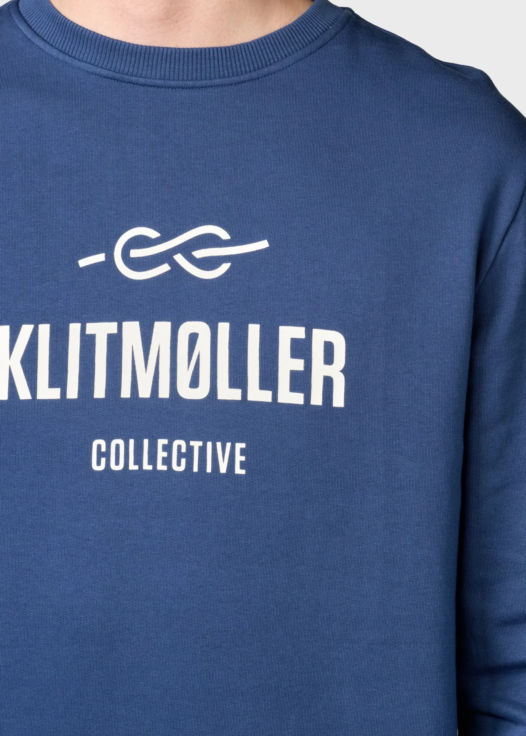 Klitmoller Collective Sweatshirts-Mens logo crew - Ocean