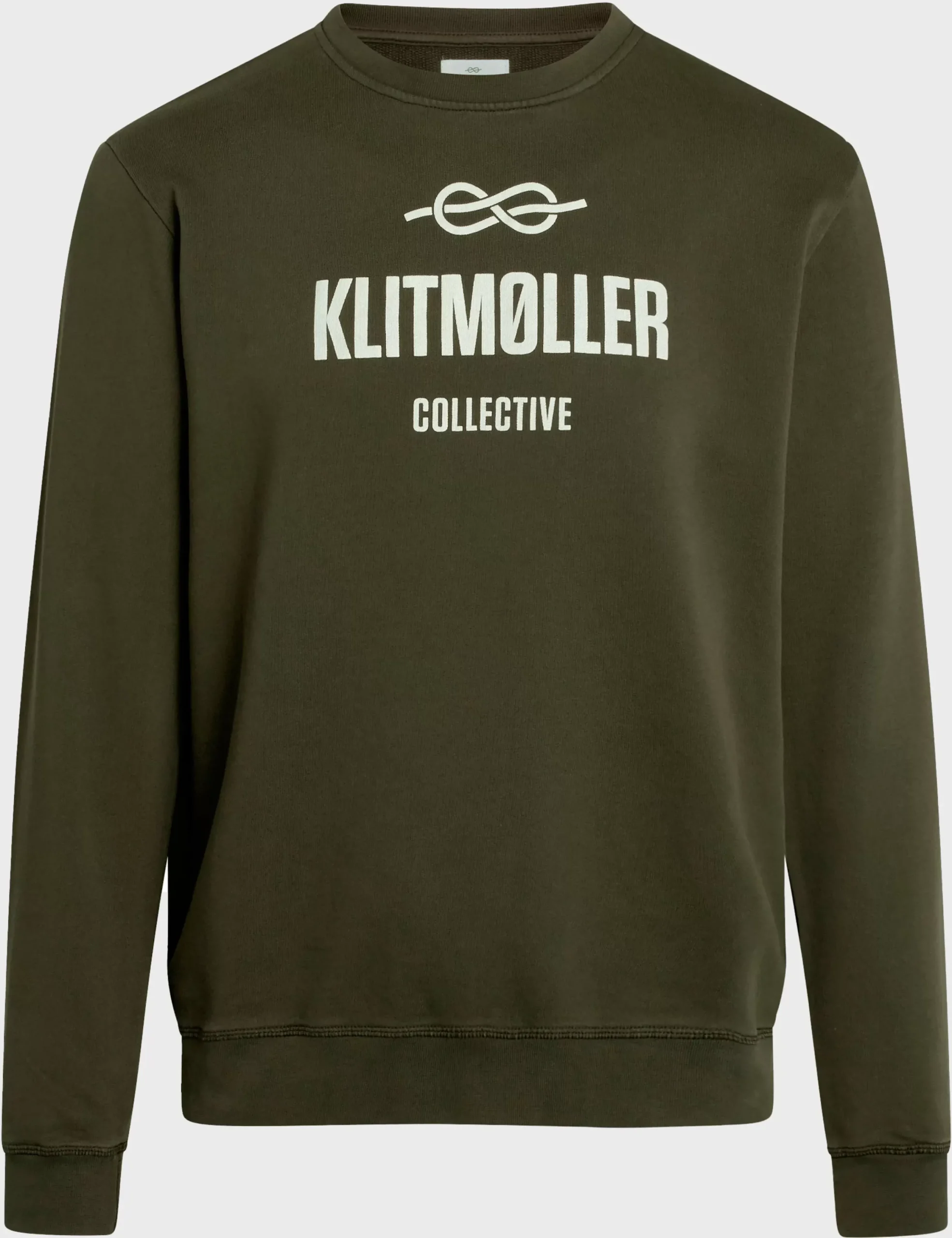 Klitmoller Collective Sweatshirts-Mens logo crew - Olive Ocean