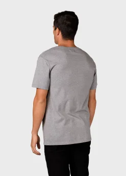 Klitmoller Collective T-shirts-Mens small logo tee - Grey melange Anthracite