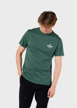 Klitmoller Collective T-shirts-Mens small logo tee - Moss Green Anthracite