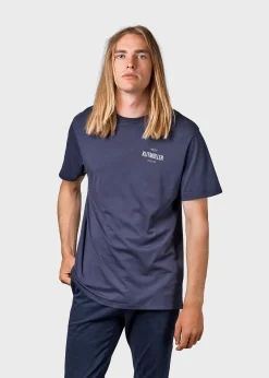 Klitmoller Collective T-shirts-Mens small logo tee - Navy Anthracite