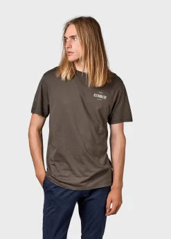 Klitmoller Collective T-shirts-Mens small logo tee - Olive Anthracite