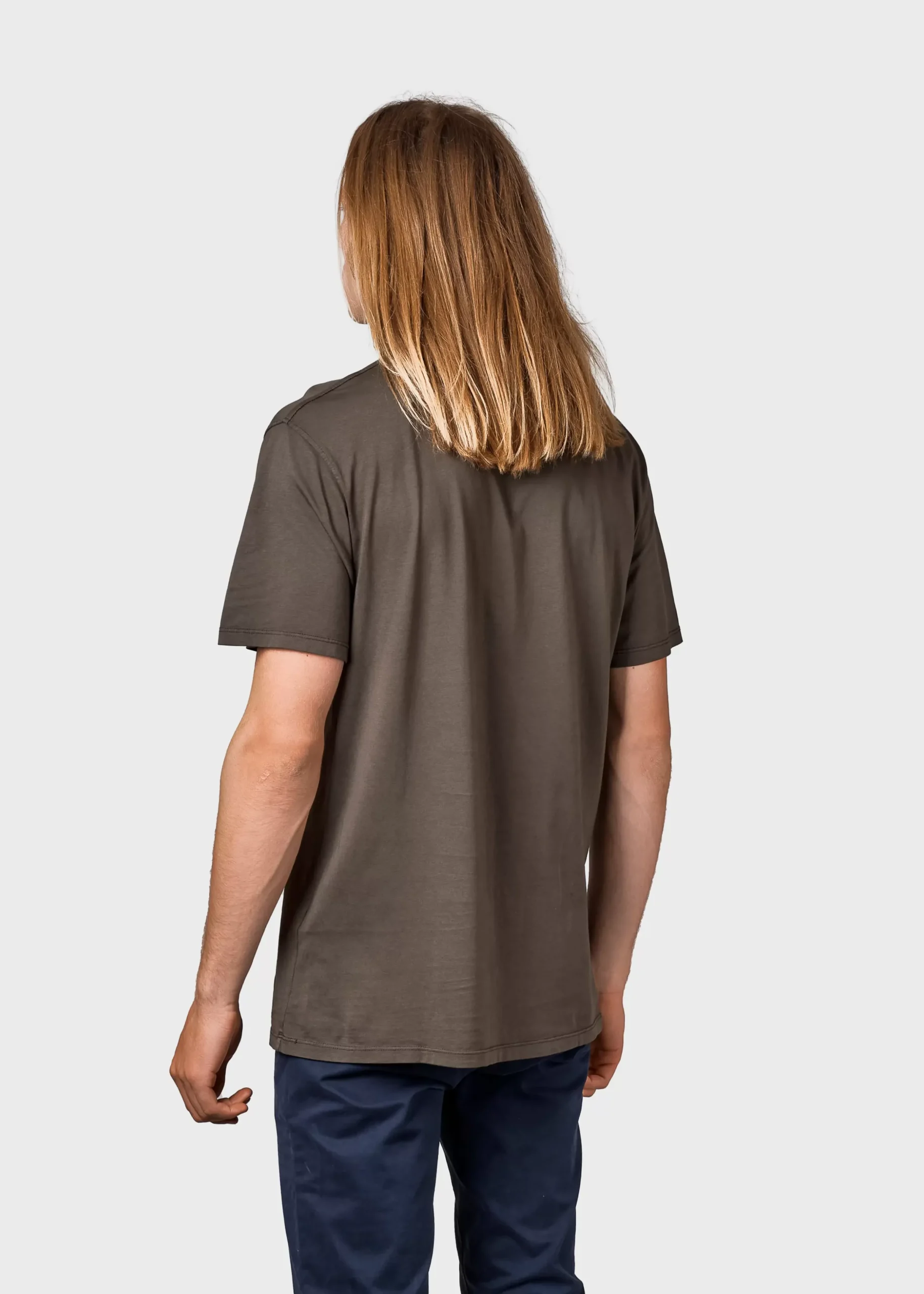 Klitmoller Collective T-shirts-Mens small logo tee - Olive Anthracite