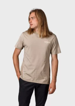 Klitmoller Collective T-shirts-Mens small logo tee - Sand Anthracite