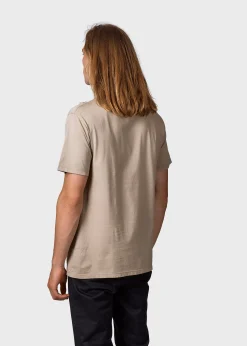 Klitmoller Collective T-shirts-Mens small logo tee - Sand Anthracite