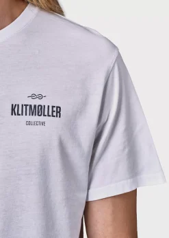 Klitmoller Collective T-shirts-Mens small logo tee - White Anthracite