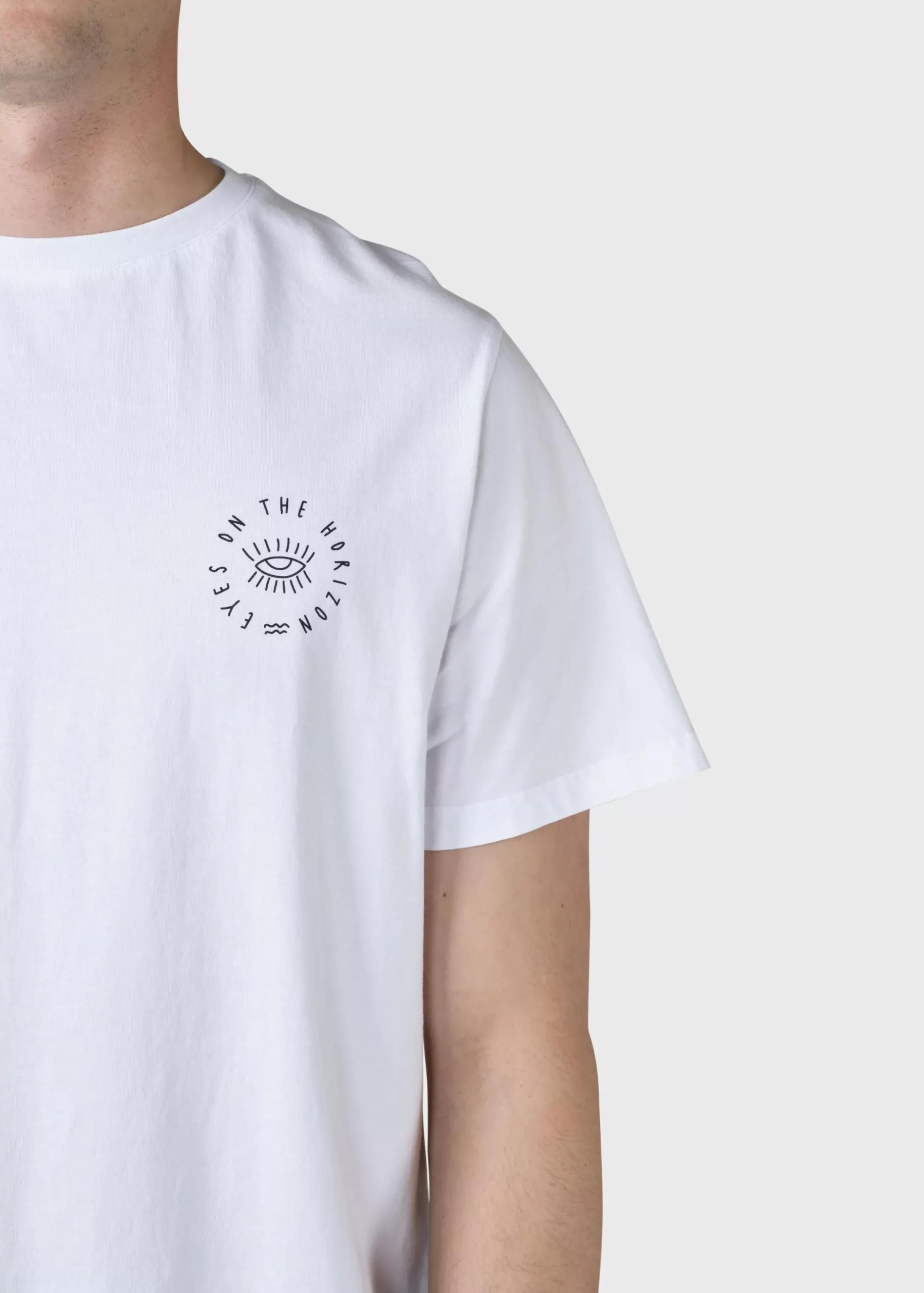 Klitmoller Collective T-shirts-Mico tee - White MossGreen