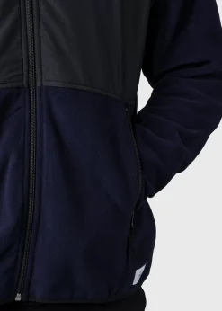 Klitmoller Collective Fleece-Midi fleece jacket - Black/navy Black/olive
