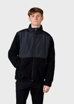 Klitmoller Collective Fleece-Midi fleece jacket - Black/black Black/olive