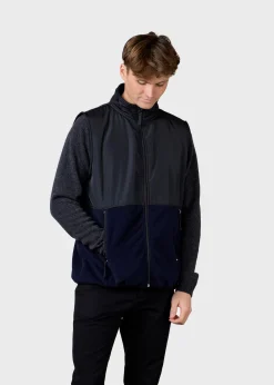 Klitmoller Collective Fleece-Midi fleece vest - Black/navy