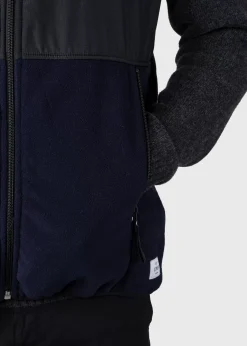 Klitmoller Collective Fleece-Midi fleece vest - Black/navy