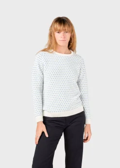 Klitmoller Collective Strick-Mika knit - Cream/light blue Cream/lightblue