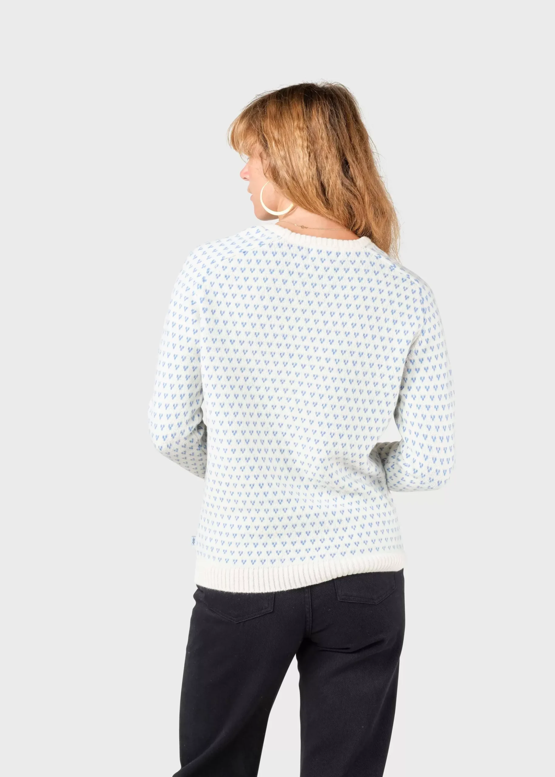 Klitmoller Collective Strick-Mika knit - Cream/light blue Cream/lightblue