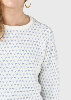 Klitmoller Collective Strick-Mika knit - Cream/light blue Cream/lightblue