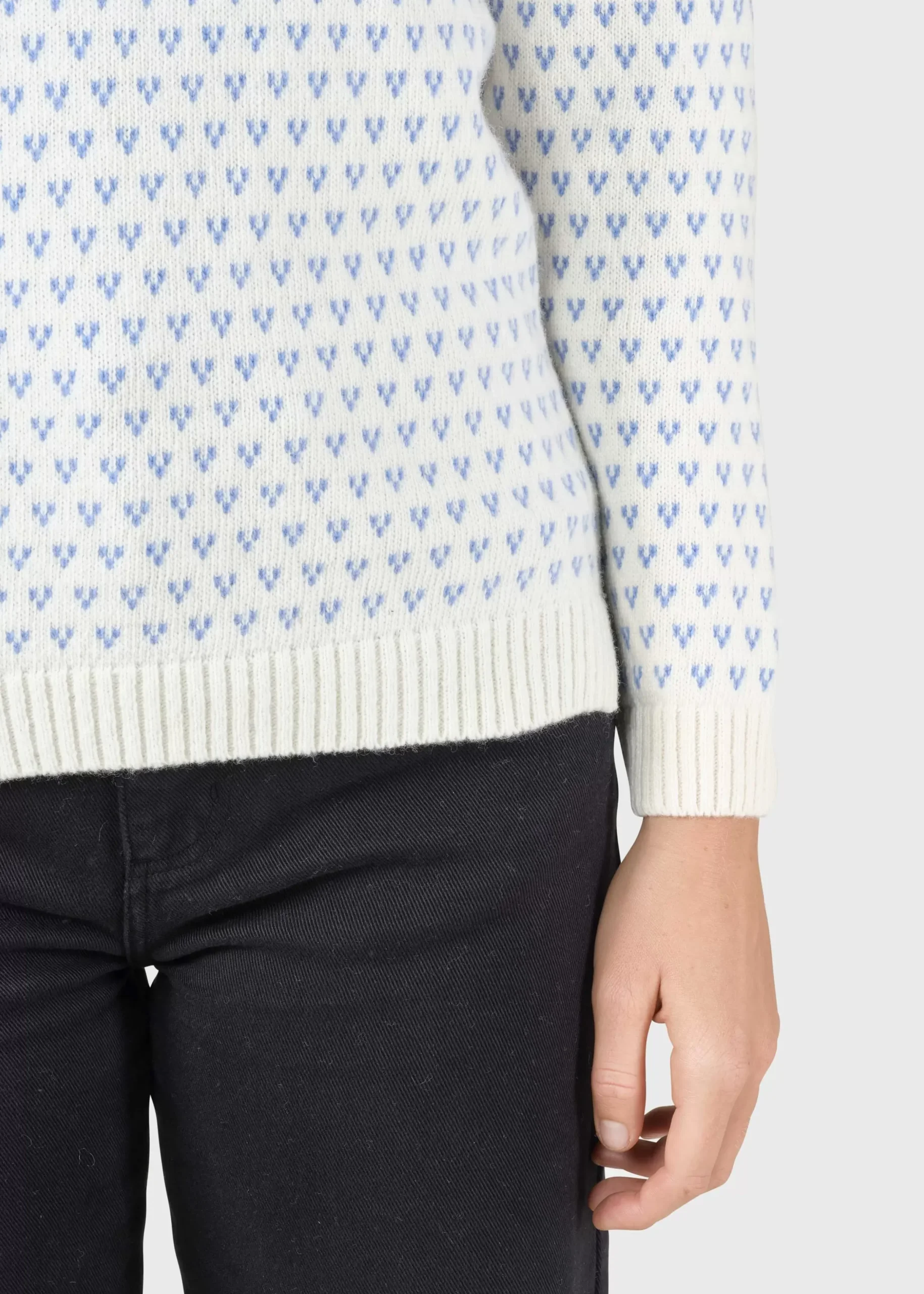 Klitmoller Collective Strick-Mika knit - Cream/light blue Cream/lightblue