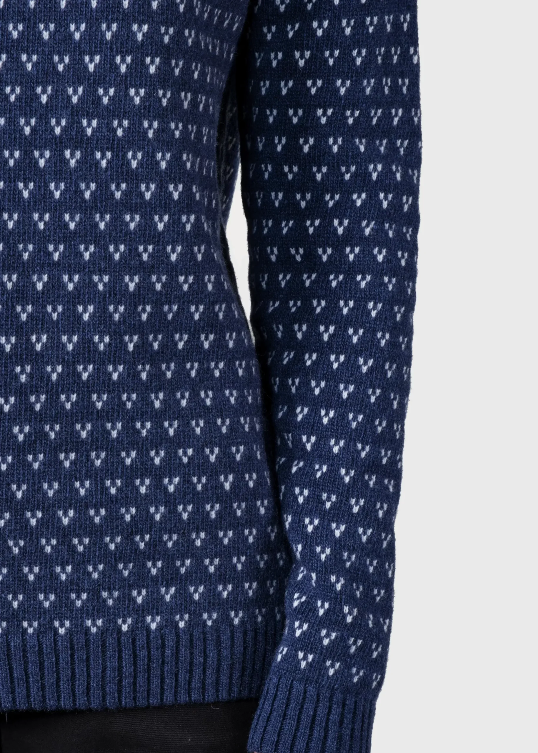 Klitmoller Collective Strick-Mika knit - Deep blue/cream Cream/lightblue