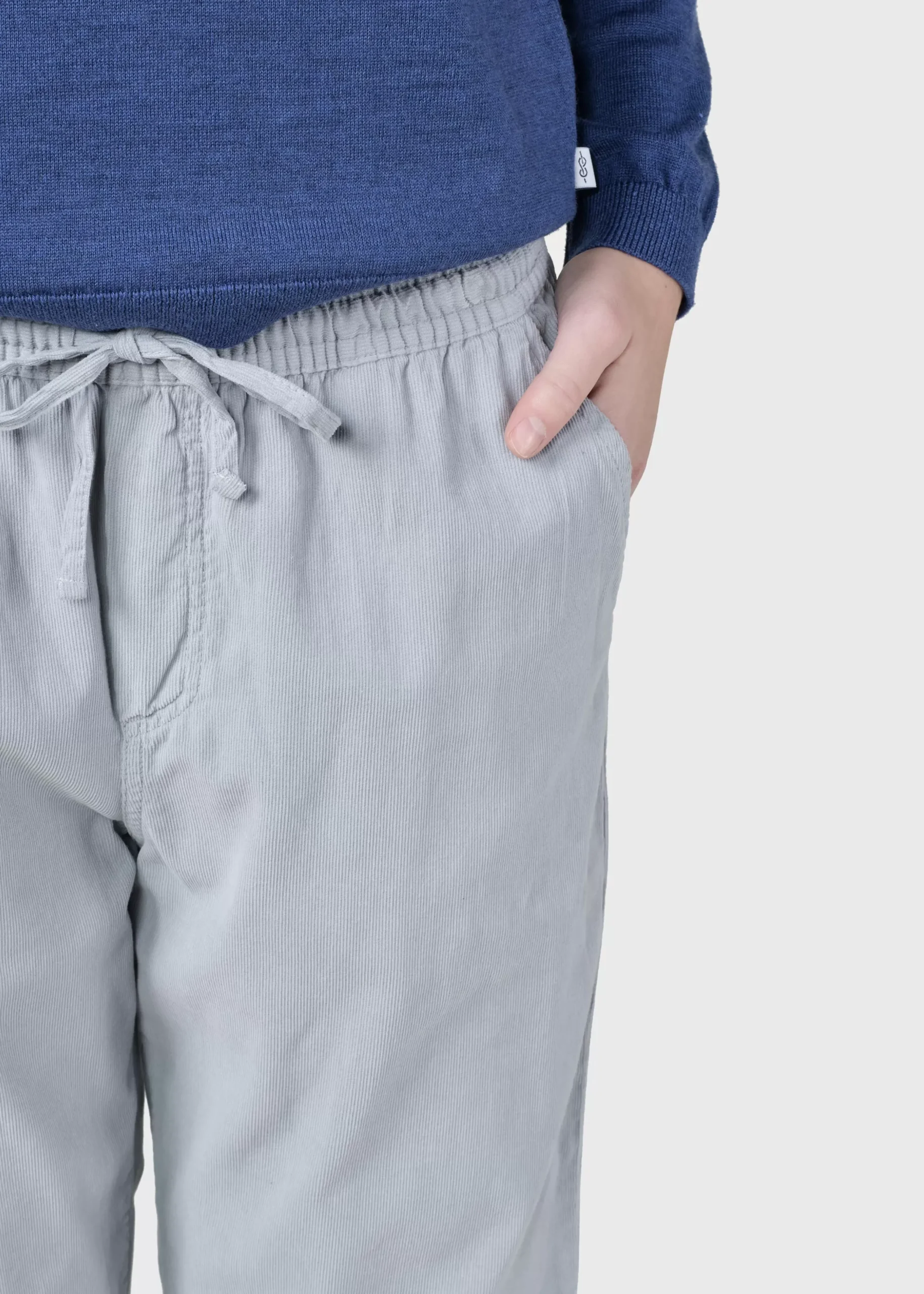 Klitmoller Collective Hosen-Nicoline corduroy pant - Pastel grey Black