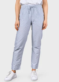 Klitmoller Collective Hosen-Nicoline striped pant - White/navy