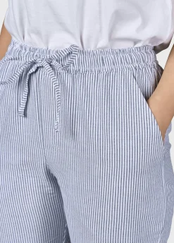 Klitmoller Collective Hosen-Nicoline striped pant - White/navy