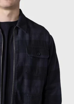 Klitmoller Collective Jacken-Niklas check overshirt - Navy/black