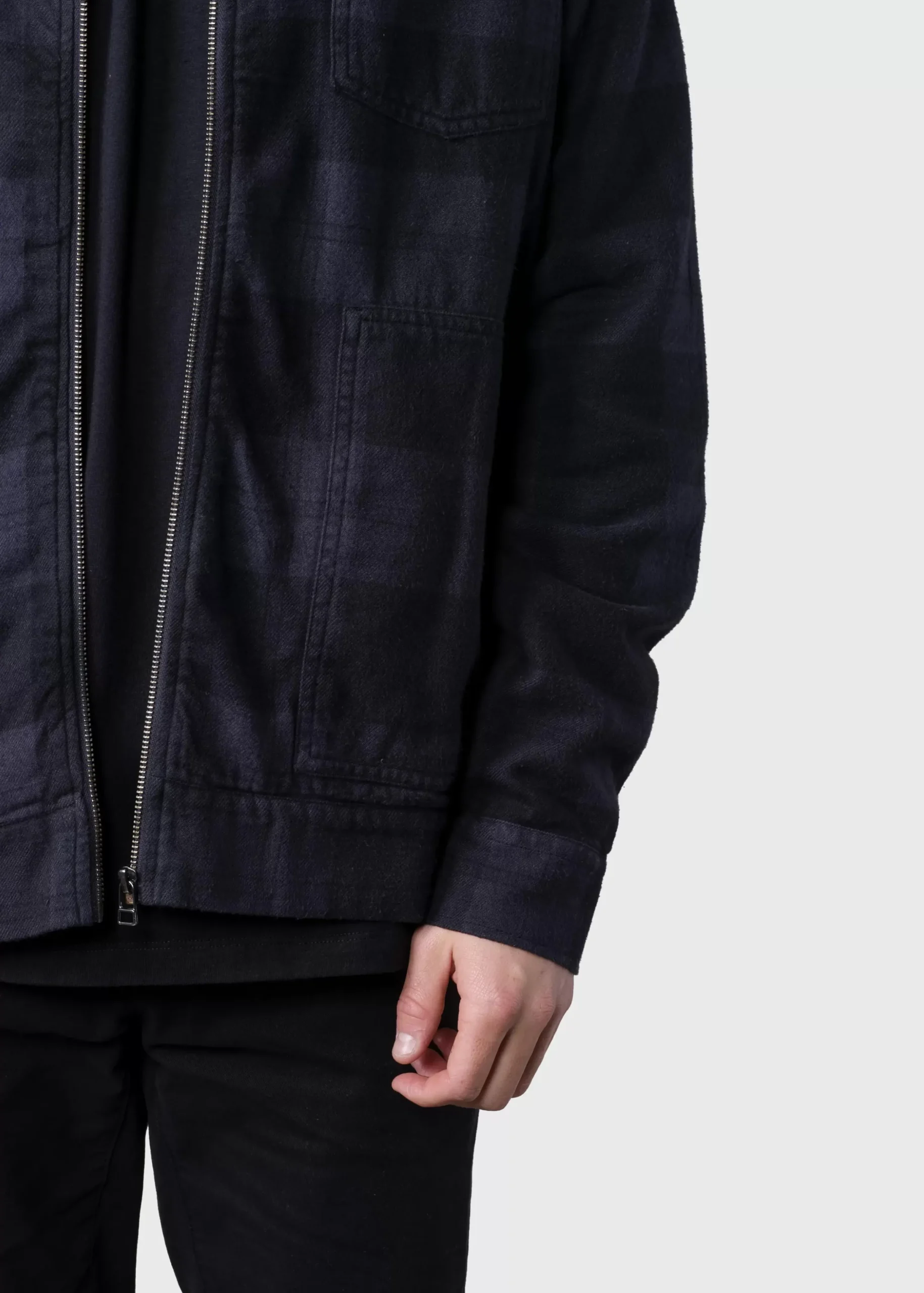 Klitmoller Collective Jacken-Niklas check overshirt - Navy/black